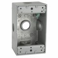 Racoorporated Electrical Box, 18.3 cu in, Outlet Box, 1 Gang, Aluminum, Rectangular 5323-0